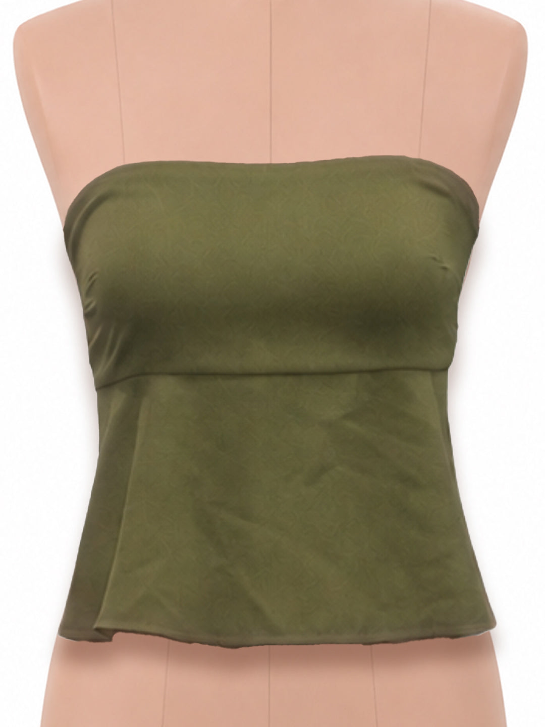 Olive Solid Sleeveless Top