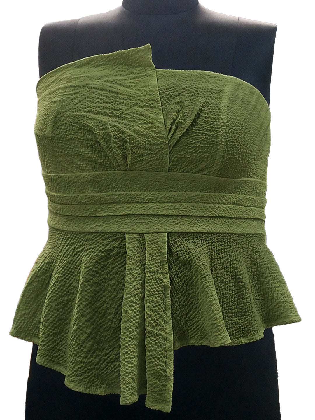 Olive Solid Off-Shoulder Top