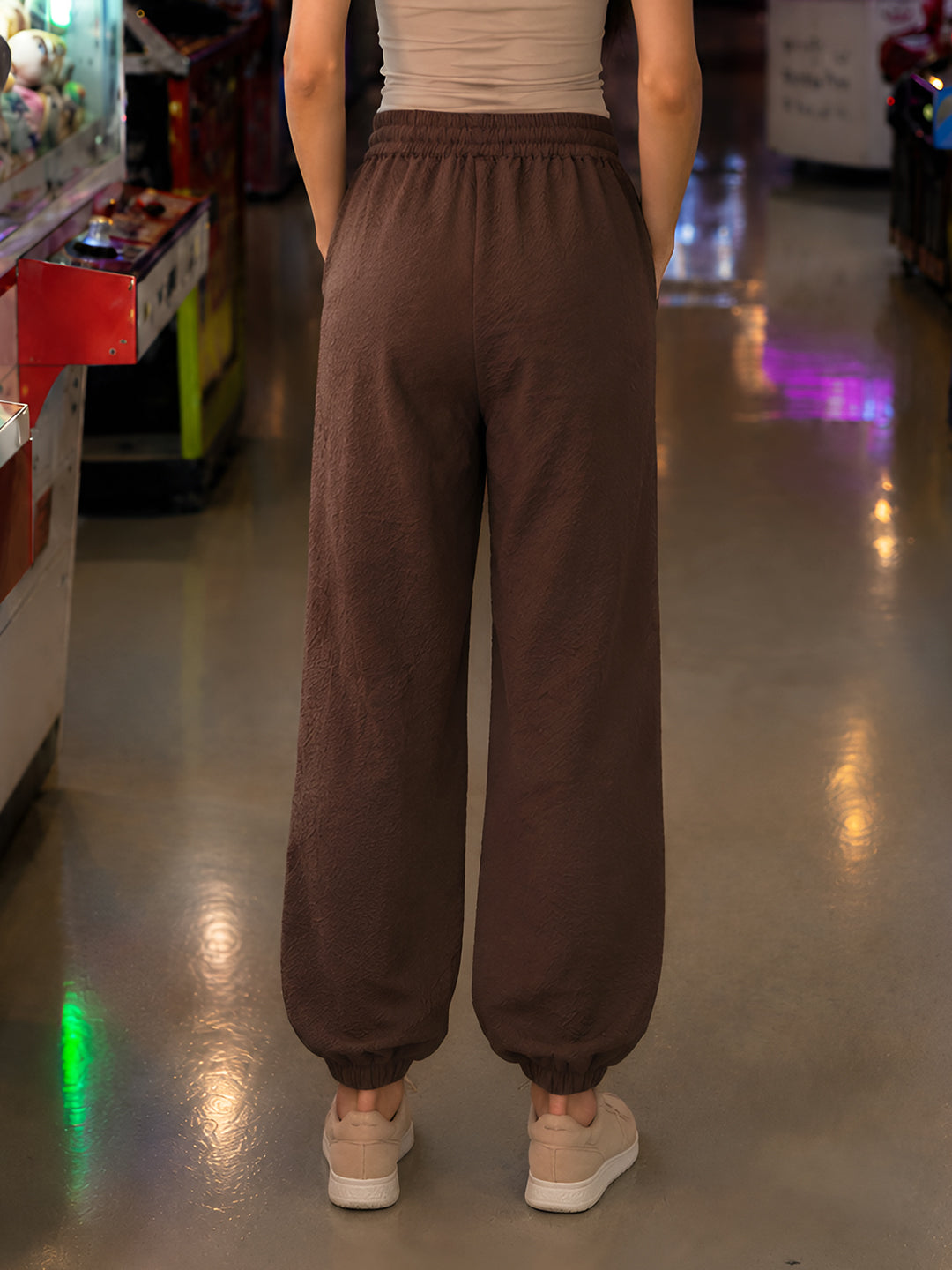 Brown Solid Joggers