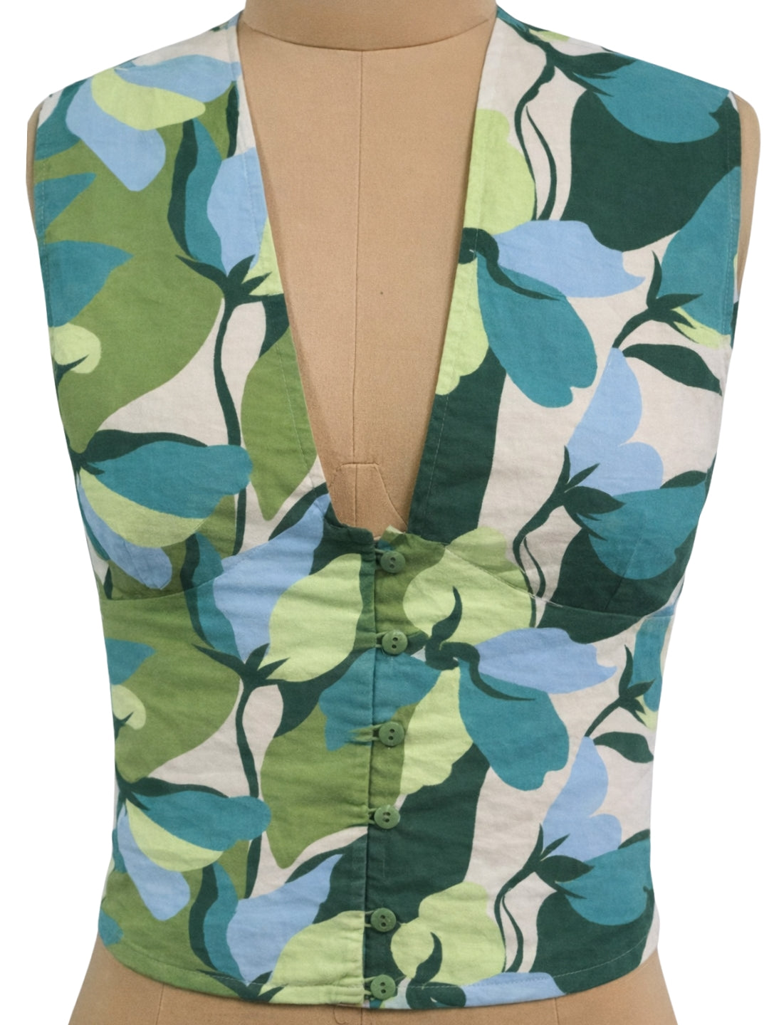 Multi Abstract Sleeveless Top