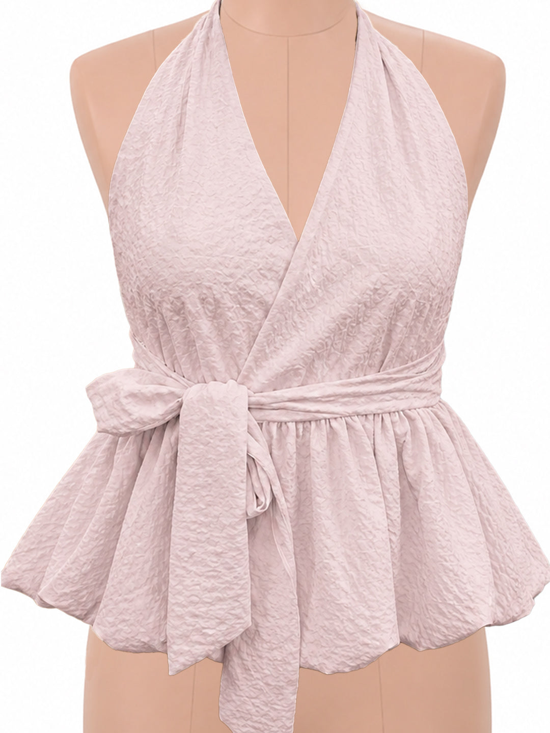 Pink Solid Sleeveless Top