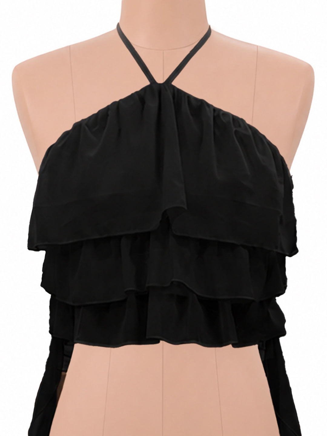 Black Solid Sleeveless Top