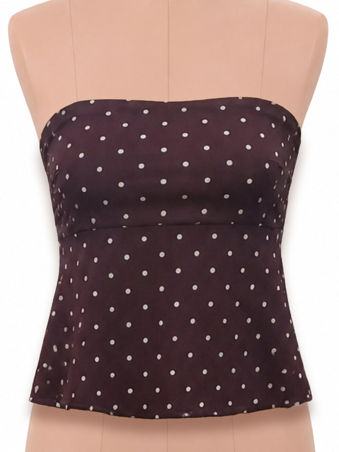 Brown Polka Dot Sleeveless Top