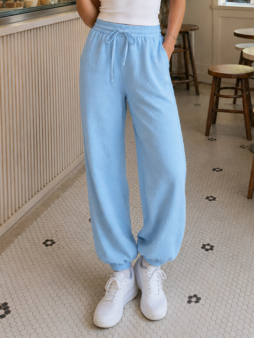 Blue Solid Joggers
