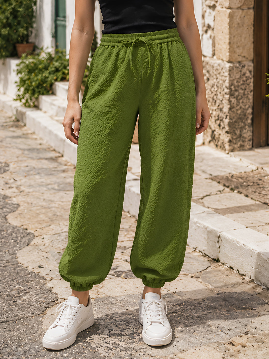 Olive Solid Joggers